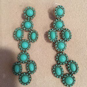 Stella + Dot Turquoise Earrings, adjustable size!